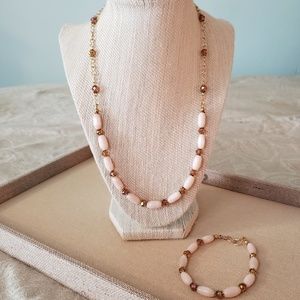 Artisan Topaz Necklace and Bracelet Set